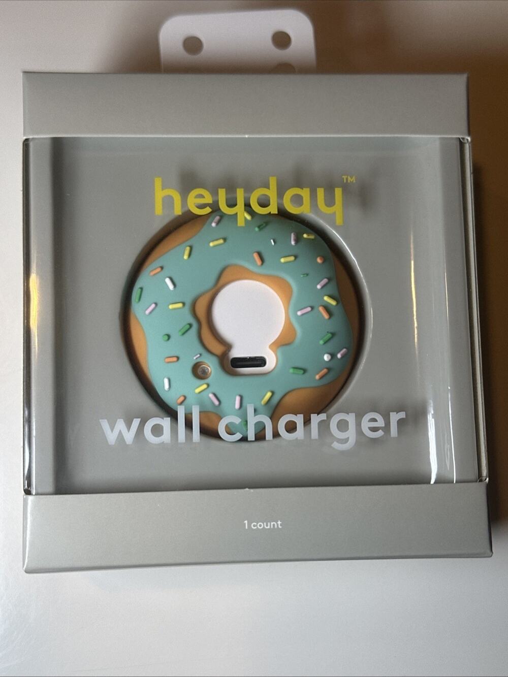 Single Port USB-C Wall Charger 15W heyday Doughnut New In Box